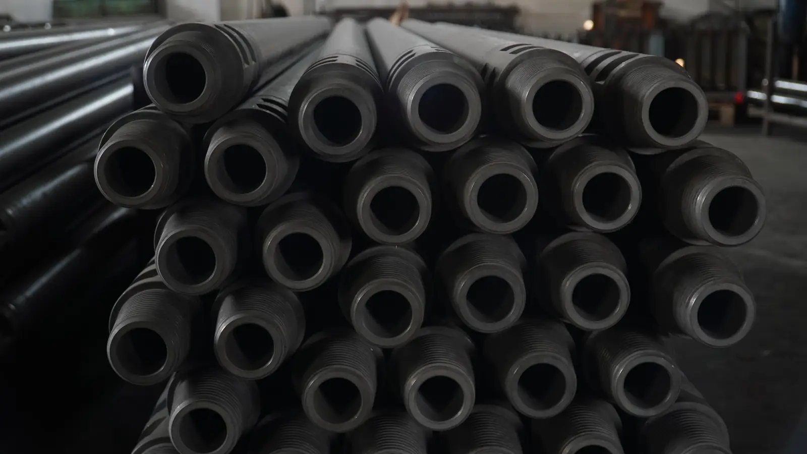 KISN finished drill pipe storage area